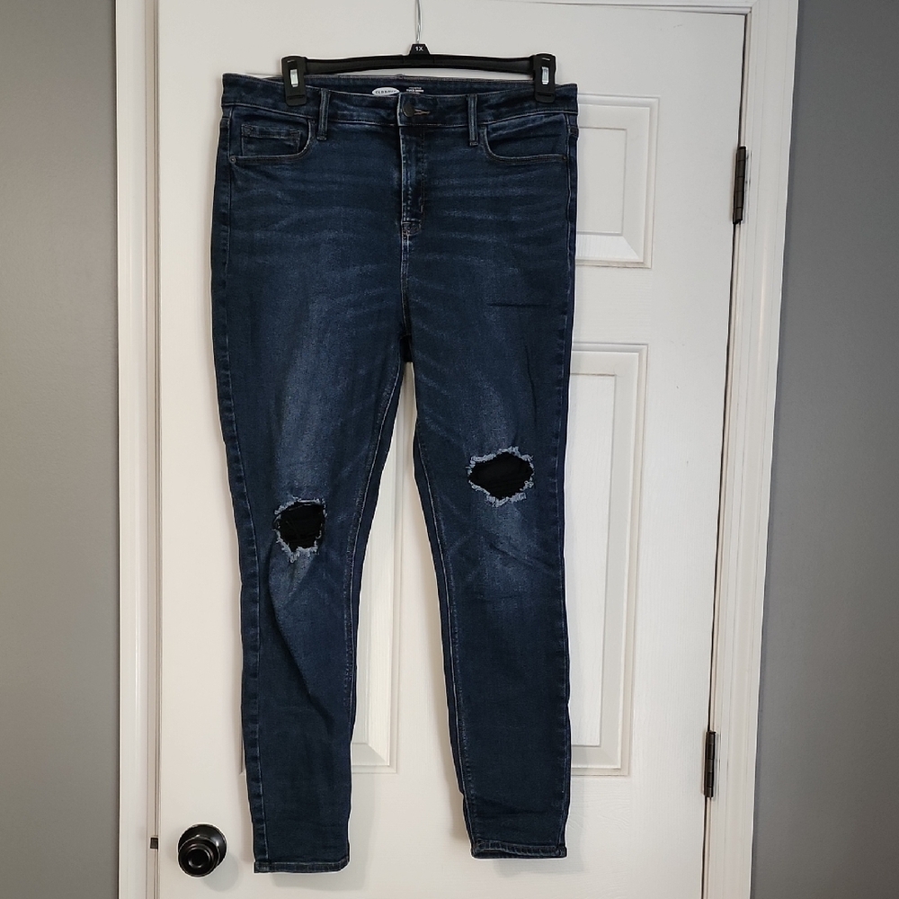 Old Navy High Rise Skinny Jeans in Blue 14 Great Condition